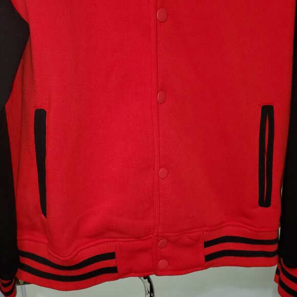 Ring of Fire Men's Hooded Varsity Jacket, Size XL - Picture 4 of 7